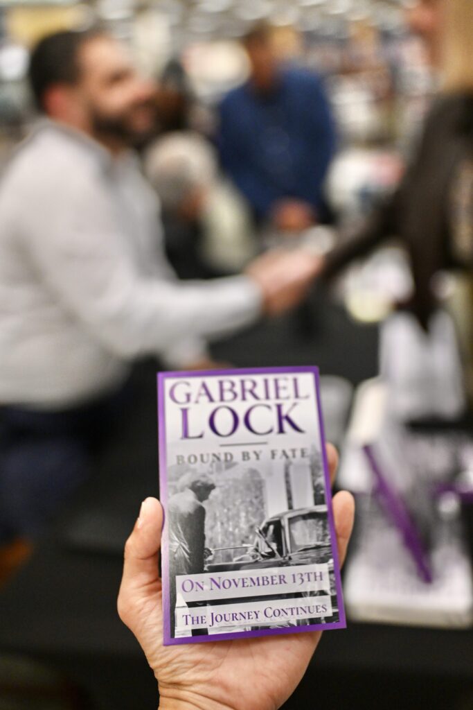 Vanessa Gallegos at the Gabriel Lock book signing in Palm Beach, Florida.
