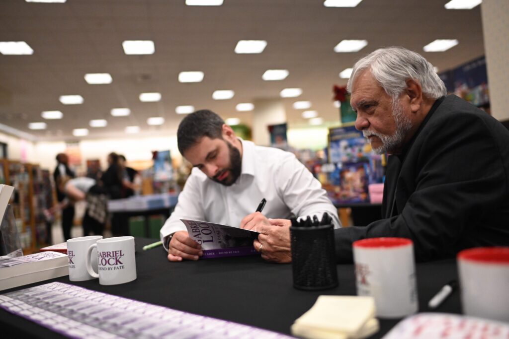 Vanessa Gallegos at the Gabriel Lock book signing in Palm Beach, Florida.