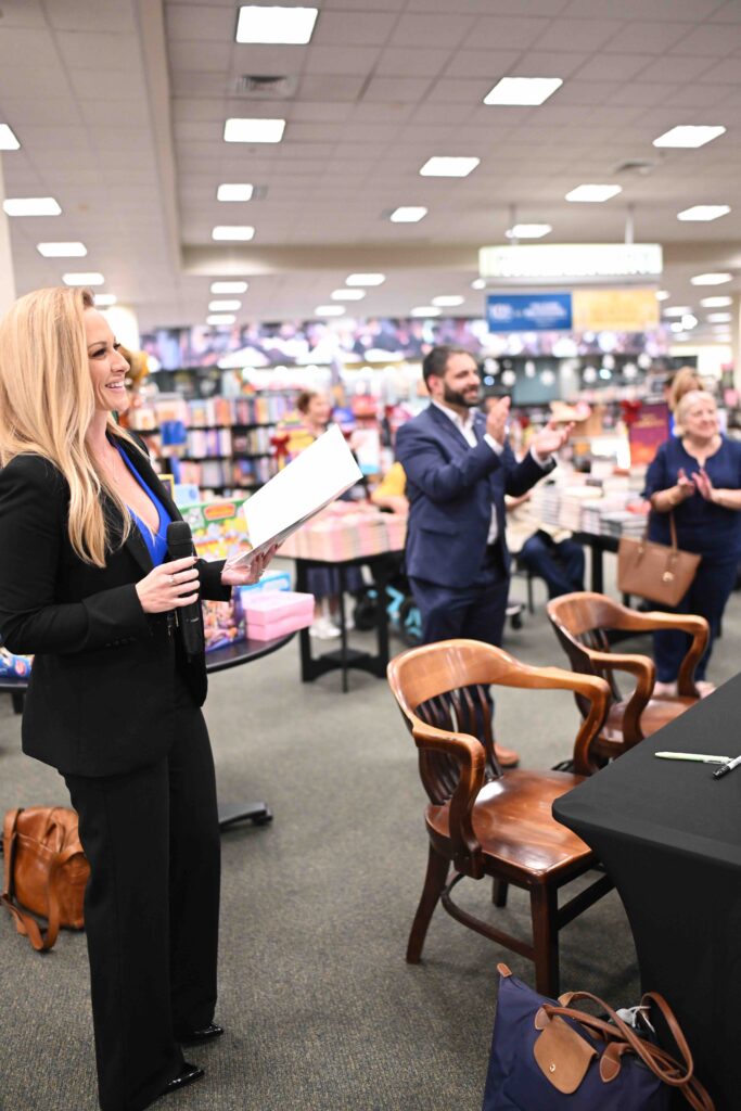 Vanessa Gallegos at the Gabriel Lock book signing in Palm Beach, Florida.