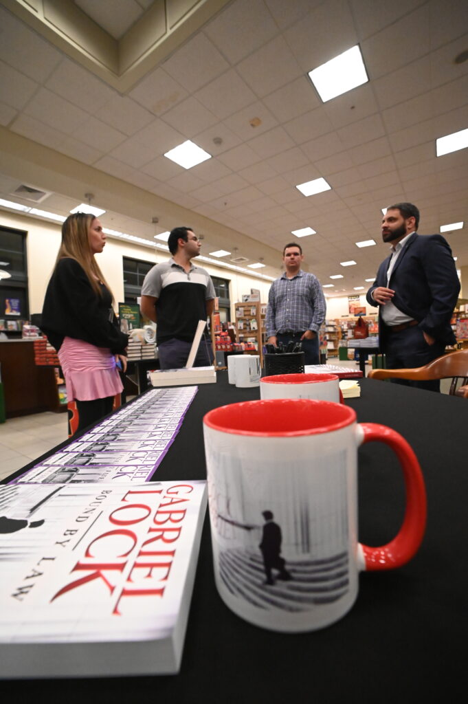 Vanessa Gallegos at the Gabriel Lock book signing in Palm Beach, Florida.